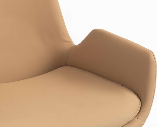 HR240CROSS Karamell Szín Műbőr Premium Soft szék fekete lábbal