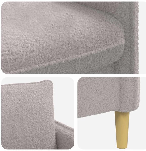 XXL fotel Világosszürke Bouclé