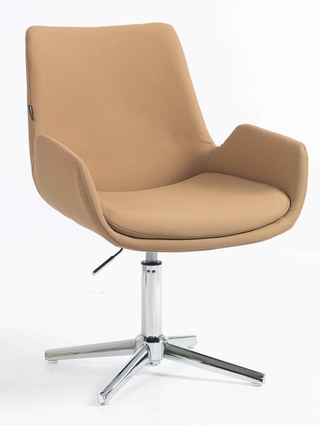 HR240CROSS Karamell Szín Műbőr Premium Soft Szék Krómozott lábbal