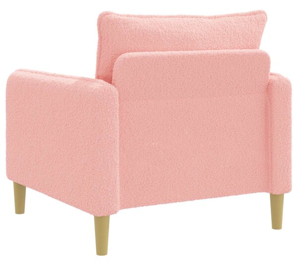 XL fotel Rózsaszín Bouclé