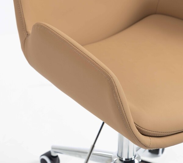 HR240K Karamell Szín Műbőr Premium Soft Szék Krómozott lábbal