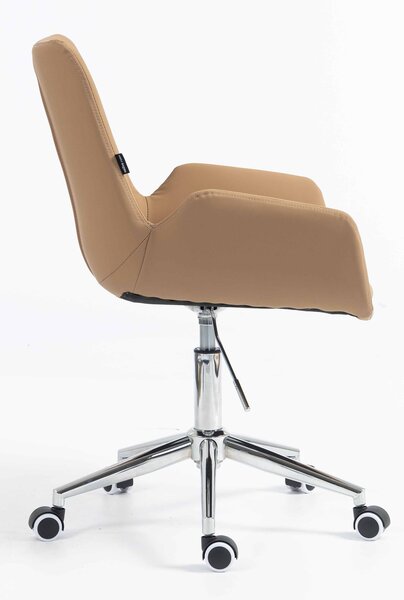 HR240K Karamell Szín Műbőr Premium Soft Szék Krómozott lábbal