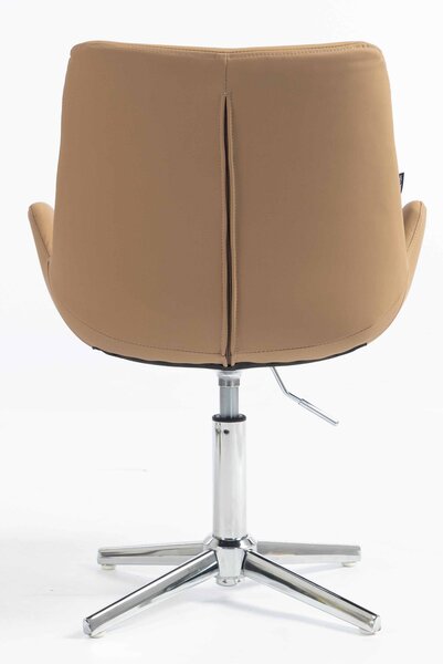 HR240CROSS Karamell Szín Műbőr Premium Soft Szék Krómozott lábbal