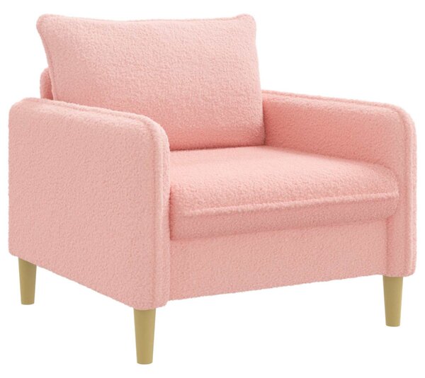 XL fotel Rózsaszín Bouclé