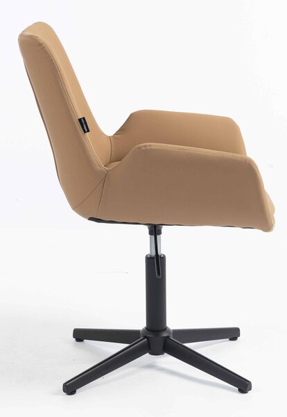 HR240CROSS Karamell Szín Műbőr Premium Soft szék fekete lábbal