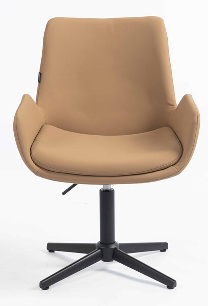 HR240CROSS Karamell Szín Műbőr Premium Soft szék fekete lábbal