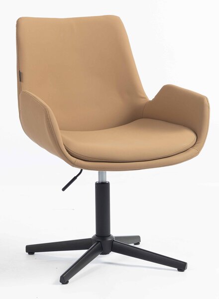 HR240CROSS Karamell Szín Műbőr Premium Soft szék fekete lábbal