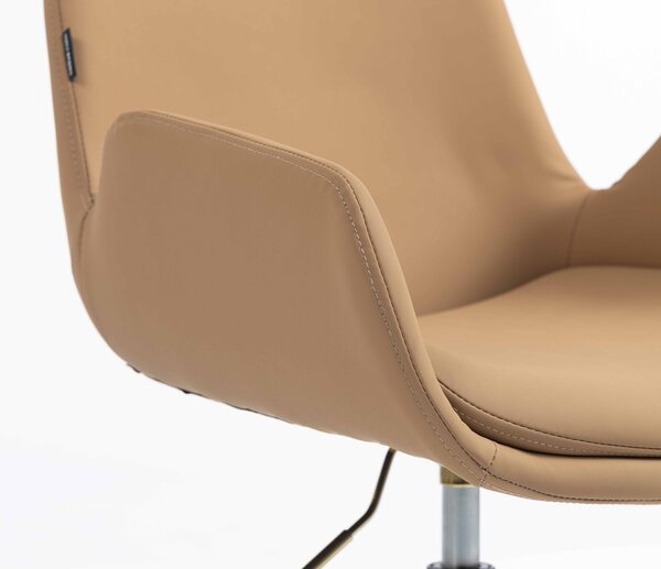 HR240CROSS Karamell Szín Műbőr Premium Soft Szék Arany lábbal