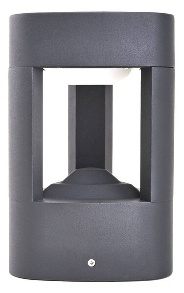 Lucande LED állólámpa Pirron, 20 cm, háromszög alakú, IP54, Fekete, Alumínium, Modern