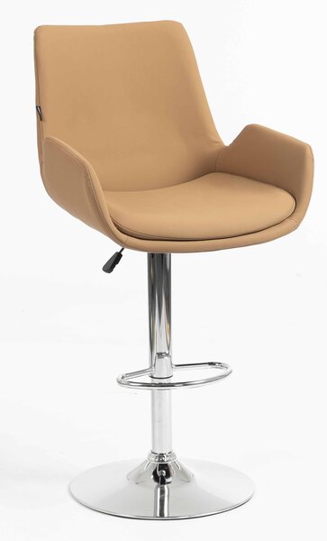 HR240W Karamell Szín Műbőr Premium Soft Szék Krómozott lábbal