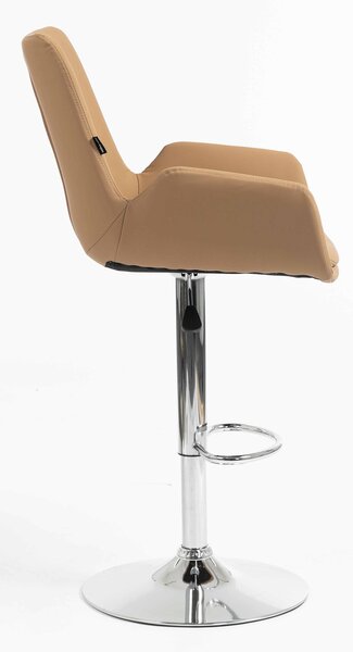 HR240W Karamell Szín Műbőr Premium Soft Szék Krómozott lábbal