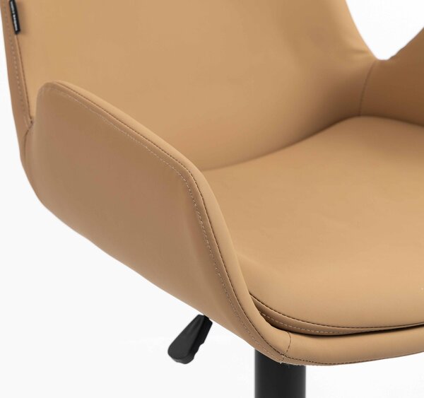 HR240W Karamell Szín Műbőr Premium Soft szék fekete lábbal