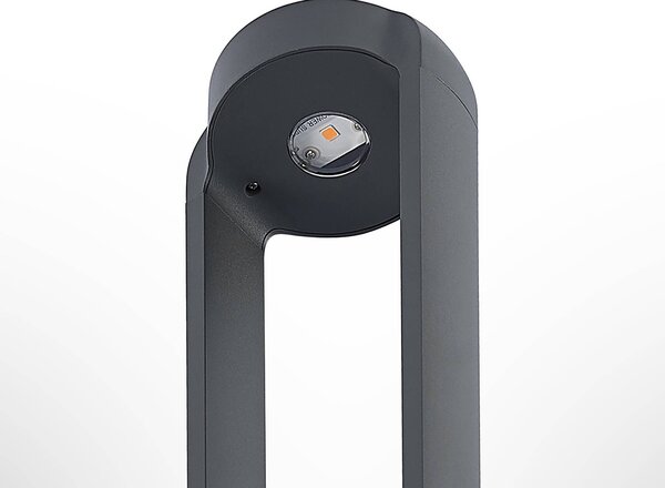 Lucande LED-es útvilágítás Habsa, 80 cm, antracit, fém, Fekete, Alumínium, Modern