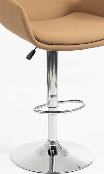 HR240W Karamell Szín Műbőr Premium Soft Szék Krómozott lábbal