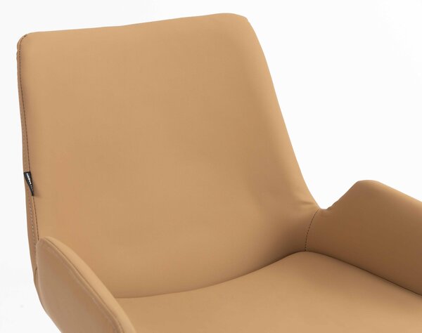 HR240W Karamell Szín Műbőr Premium Soft Szék Krómozott lábbal
