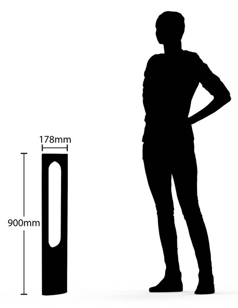 Lucande LED-es útvilágító Fenti, 90 cm, antracit, alumínium, Fekete, Alumínium, Modern