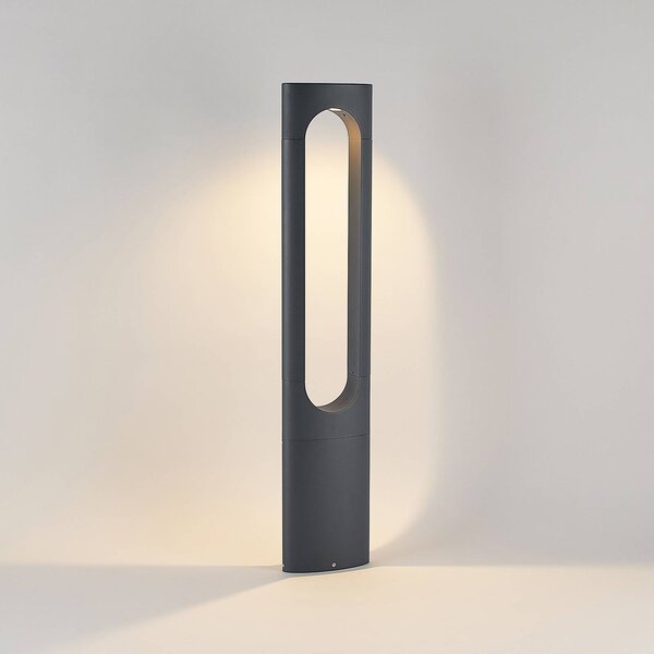Lucande LED-es útvilágító Fenti, 90 cm, antracit, alumínium, Fekete, Alumínium, Modern