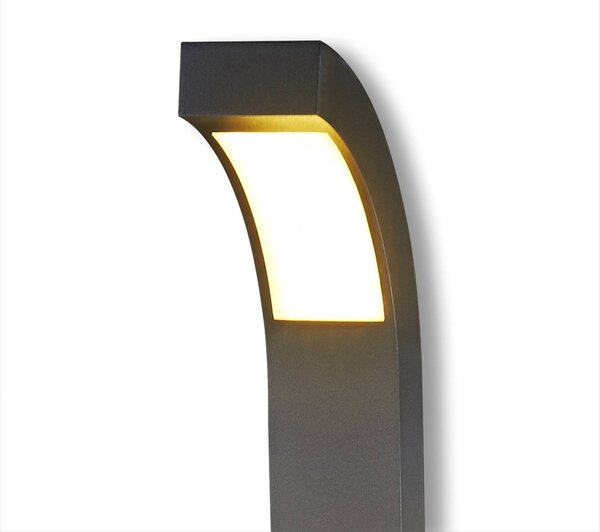 Lucande LED-es útvilágítás Lennik, 100 cm, antracit, fém, Fekete, Alumínium, Modern
