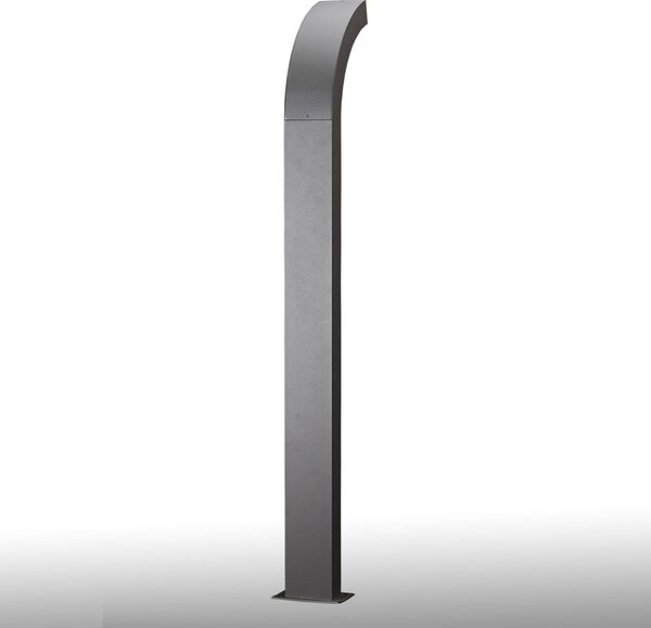 Lucande LED-es útvilágítás Lennik, 100 cm, antracit, fém, Fekete, Alumínium, Modern