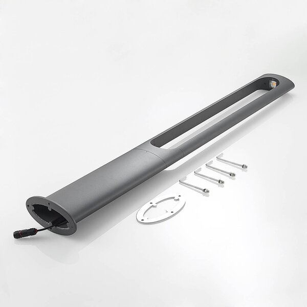 Lucande Dovino LED árbóc lámpa, 150 cm, Fekete, Alumínium, Modern