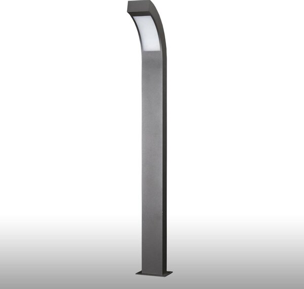 Lucande LED-es útvilágítás Lennik, 100 cm, antracit, fém, Fekete, Alumínium, Modern