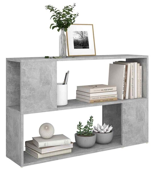 Betonszürke szerelt fa könyvszekrény 100 x 24 x 63 cm