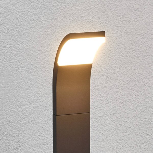 Lucande Timm LED ösvény lámpa, 100 cm, antracit, fém, IP54, Fekete, Alumínium, Modern