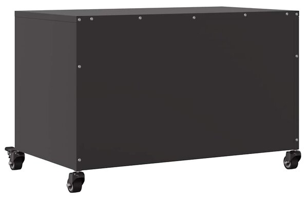 Fekete acél TV-szekrény 68 x 39 x 43,5 cm
