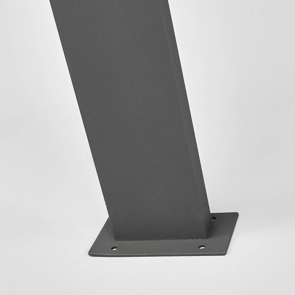 Lucande Timm LED ösvény lámpa, 100 cm, antracit, fém, IP54, Fekete, Alumínium, Modern