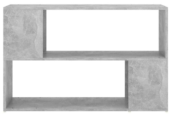 Betonszürke szerelt fa könyvszekrény 100 x 24 x 63 cm