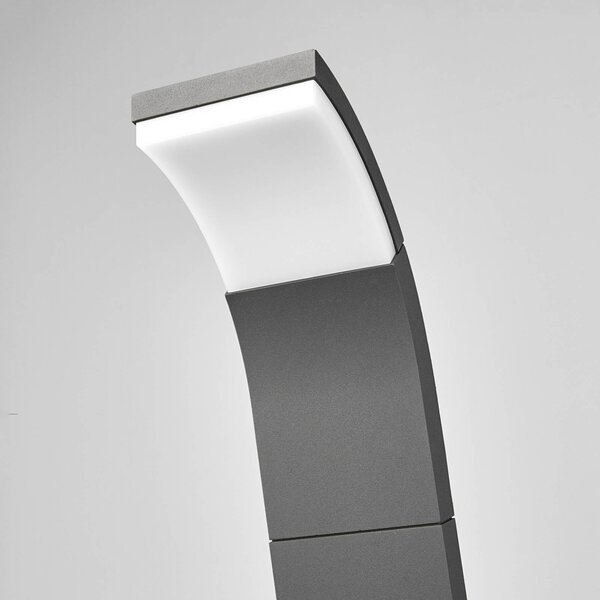 Lucande Timm LED ösvény lámpa, 100 cm, antracit, fém, IP54, Fekete, Alumínium, Modern