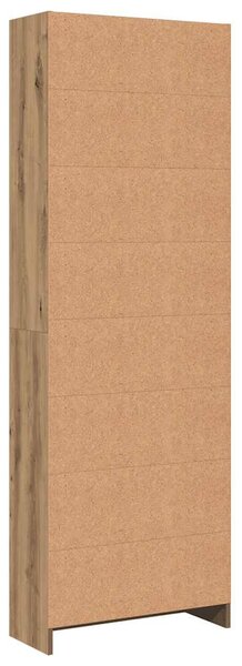 Műfából készült könyvespolc kézműves tölgyfa 60 x 24 x 176 cm