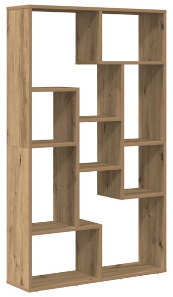 Kézműves tölgy színű szerelt fa könyvespolc 72 x 20 x 120,5 cm