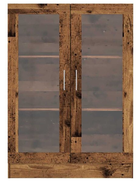 Antik fa színű szerelt fa könyvszekrény 82,5 x 30,5 x 115 cm