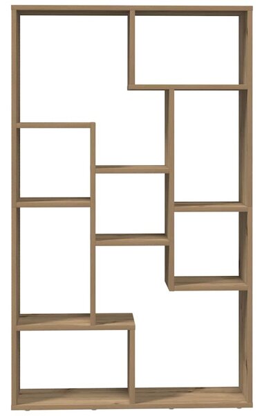 Kézműves tölgy színű szerelt fa könyvespolc 72 x 20 x 120,5 cm
