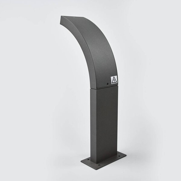 Lucande LED talapzati világítás Juvia, 40 cm, antracit, IP54, Fekete, Alumínium, Modern