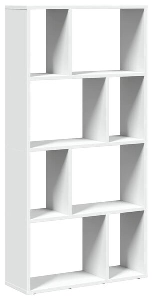 Fehér, rétegelt fa könyvespolc 60 x 20 x 120,5 cm