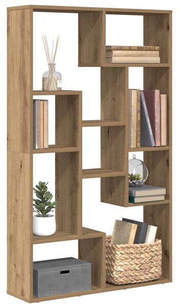 Kézműves tölgy színű szerelt fa könyvespolc 72 x 20 x 120,5 cm