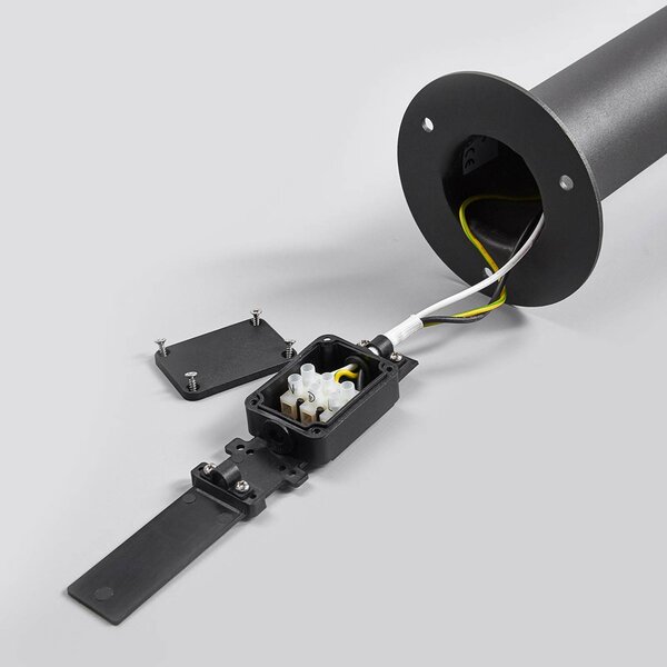 Lucande LED-es útvilágítás Fenia, 100 cm, antracit, IP65, Fekete, Alumínium, Modern
