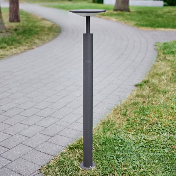 Lucande LED-es útvilágítás Fenia, 100 cm, antracit, IP65, Fekete, Alumínium, Modern