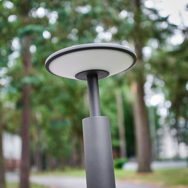 Lucande LED-es útvilágítás Fenia, 100 cm, antracit, IP65, Fekete, Alumínium, Modern