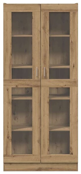 Kézműves tölgy színű szerelt fa magasszekrény 82,5x30,5x185 cm