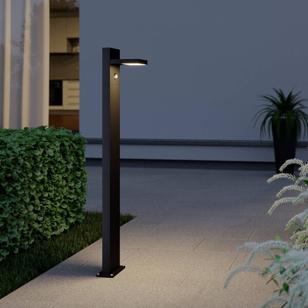 Lucande LED ösvény világítás Silvan, antracit, 100 cm, érzékelővel, Fekete, Alumínium, Modern