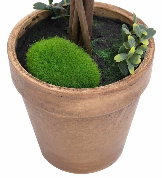 2 db zöld gömbalakú cserepes műpuszpáng 56 cm