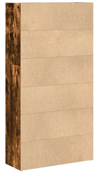 Füstös tölgy színű szerelt fa könyvespolc 80 x 30 x 152 cm