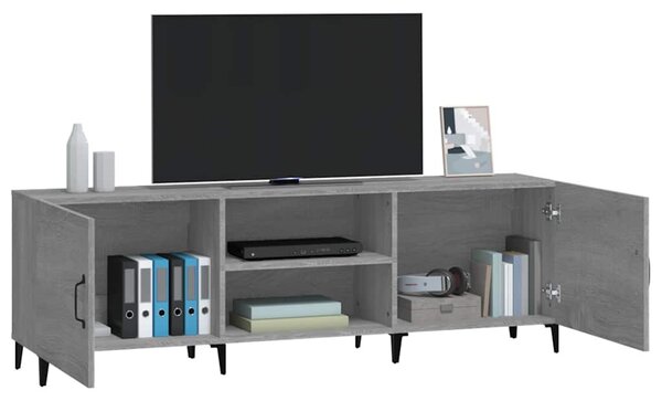 Szürke sonoma színű szerelt fa TV-szekrény 150 x 30 x 50 cm