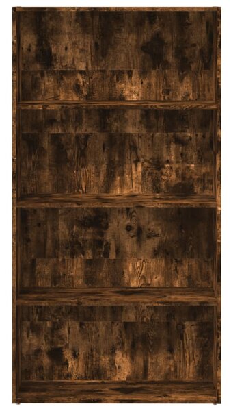 Füstös tölgy színű szerelt fa könyvespolc 80 x 30 x 152 cm