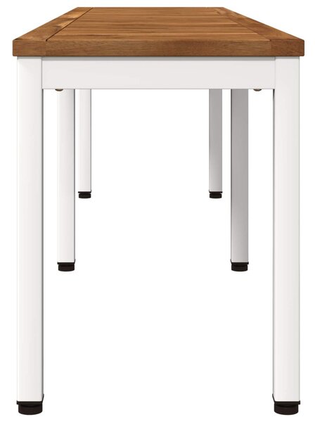 Kerti pad 161 x 35 x 45 cm Tömör Akácfa Természetes és Fehér