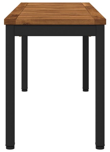 Kerti pad 108,5 x 35 x 45 cm Tömör Akácfa Természetes és Fekete