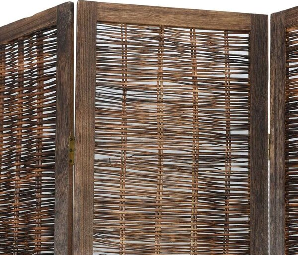 Bambusz Térelválasztó - 3 Paneles - 105-110x180 cm - Sötétbarna